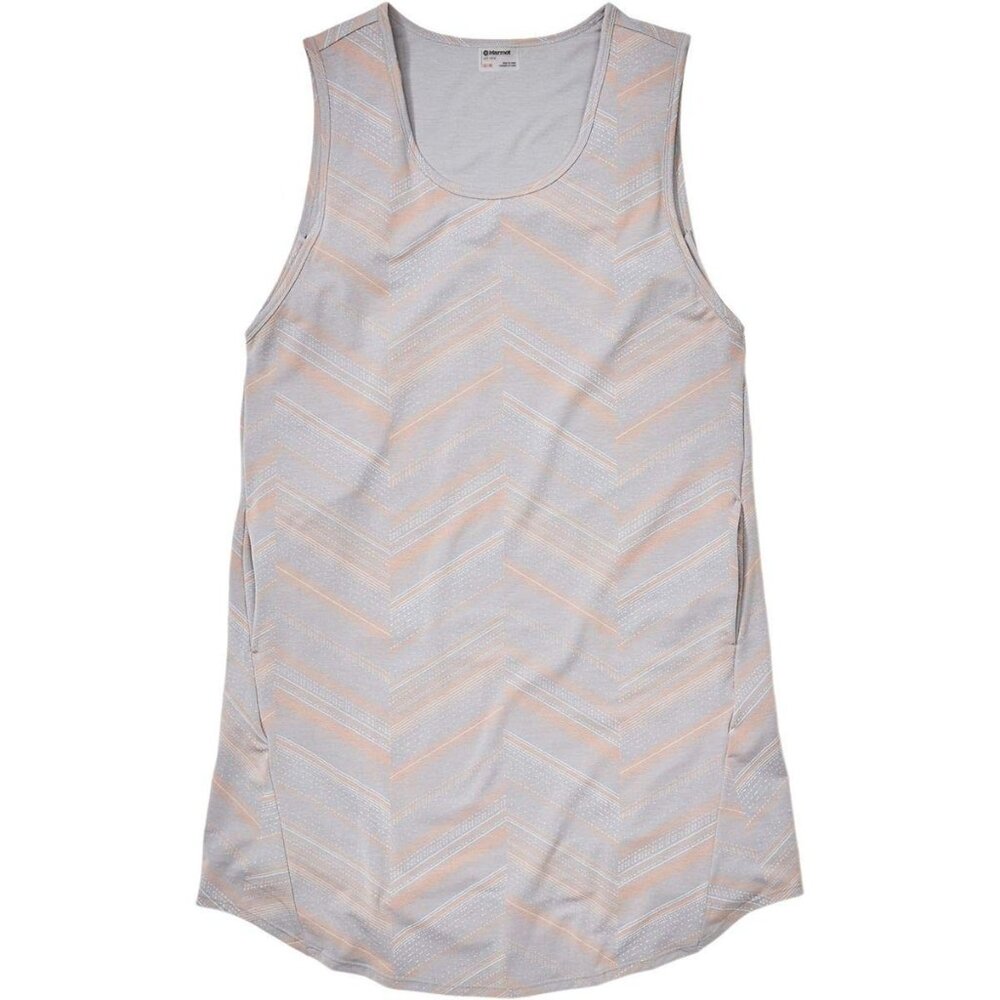 MARMOT Estel Dress Short Sleeve Steel Onyx Chevron Dots XS - New
